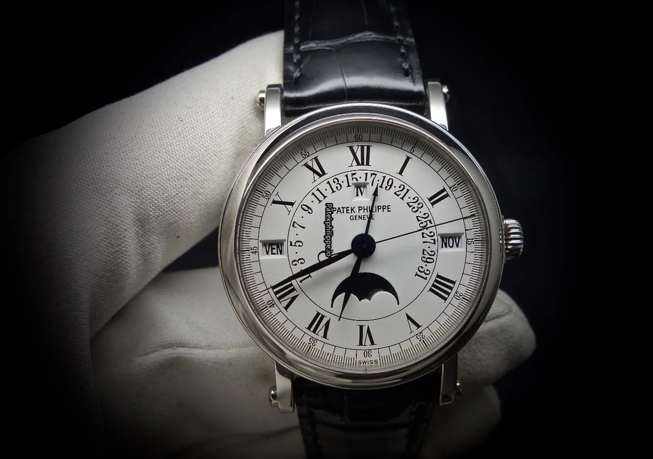 Alternative view of Patek Philippe Perpetual Calendar 5059p-001 36MM Platinum Case Automatic