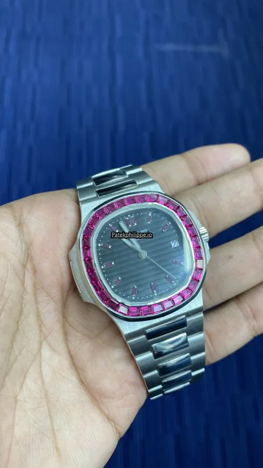 Alternative view of Patek Philippe Nautilus 40x38MM Platinum Case Automatic
