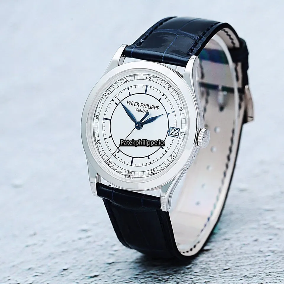 Alternative view of Patek Philippe Calatrava 5296g-001 38MM White Gold Case Automatic