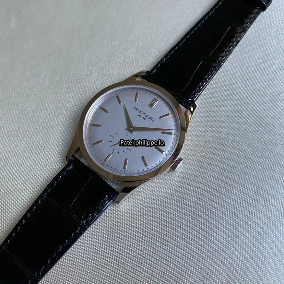 Alternative view of Patek Philippe Calatrava 5196g-001 37MM White Gold Case Manual Winding