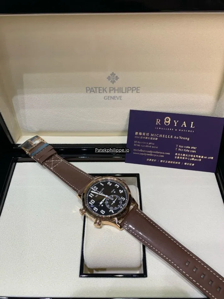 Alternative view of Patek Philippe Travel Time 5524r-001 42MM Rose Gold Case Automatic