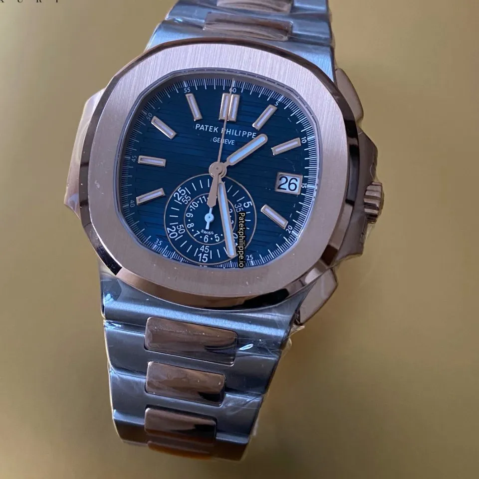 Alternative view of Patek Philippe Nautilus 5980/1ar-001 40.5MM Gold/steel Case Automatic