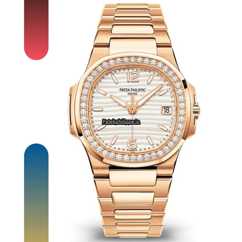Patek Philippe Nautilus 7010/1r-011 32MM Rose Gold Case Quartz