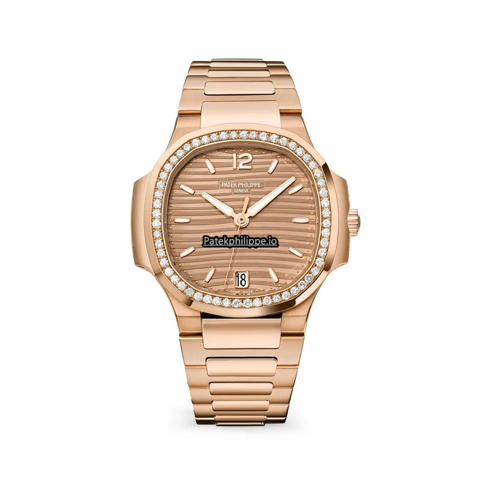 Patek Philippe Nautilus 7118/1200r-010 35.2MM Rose Gold Case Automatic