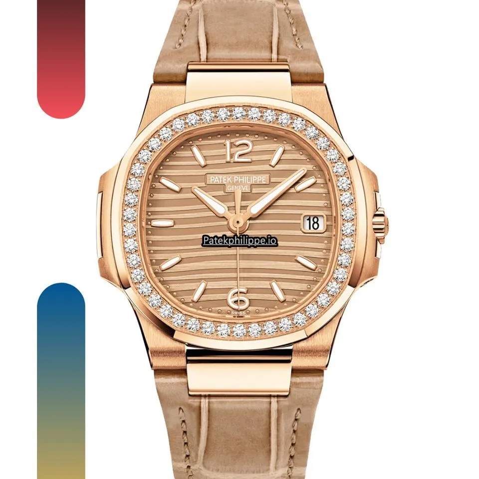 Patek Philippe Nautilus 7010r-012 32MM Rose Gold Case Quartz