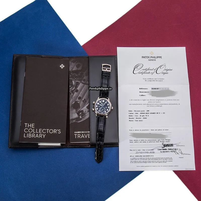 Alternative view of Patek Philippe Travel Time 5524g-001 42MM White Gold Case Automatic