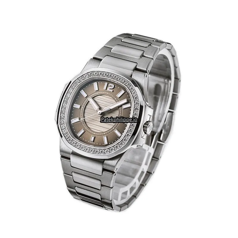 Alternative view of Patek Philippe Nautilus 7010/1g-010 32MM White Gold Case Quartz