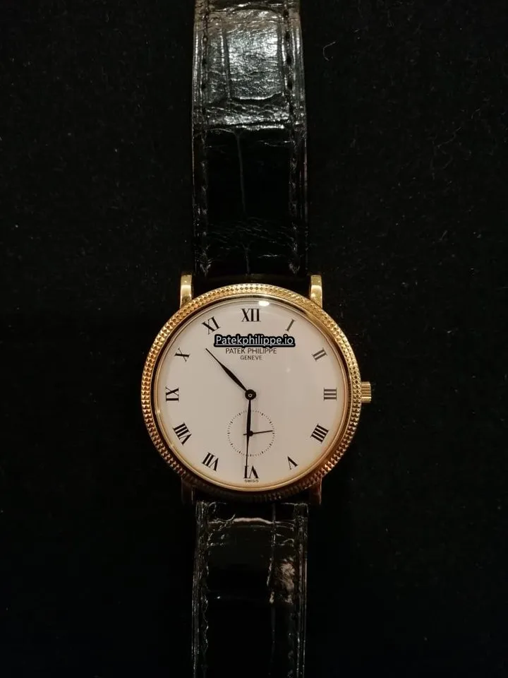 Patek Philippe Calatrava 3919j 33MM Yellow Gold Case Manual Winding