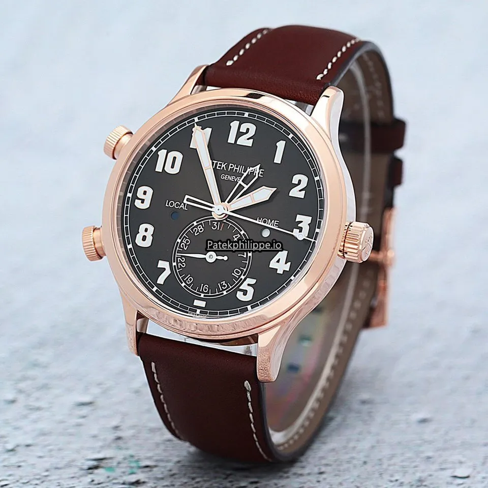 Alternative view of Patek Philippe Travel Time 5524r-001 42MM Rose Gold Case Automatic
