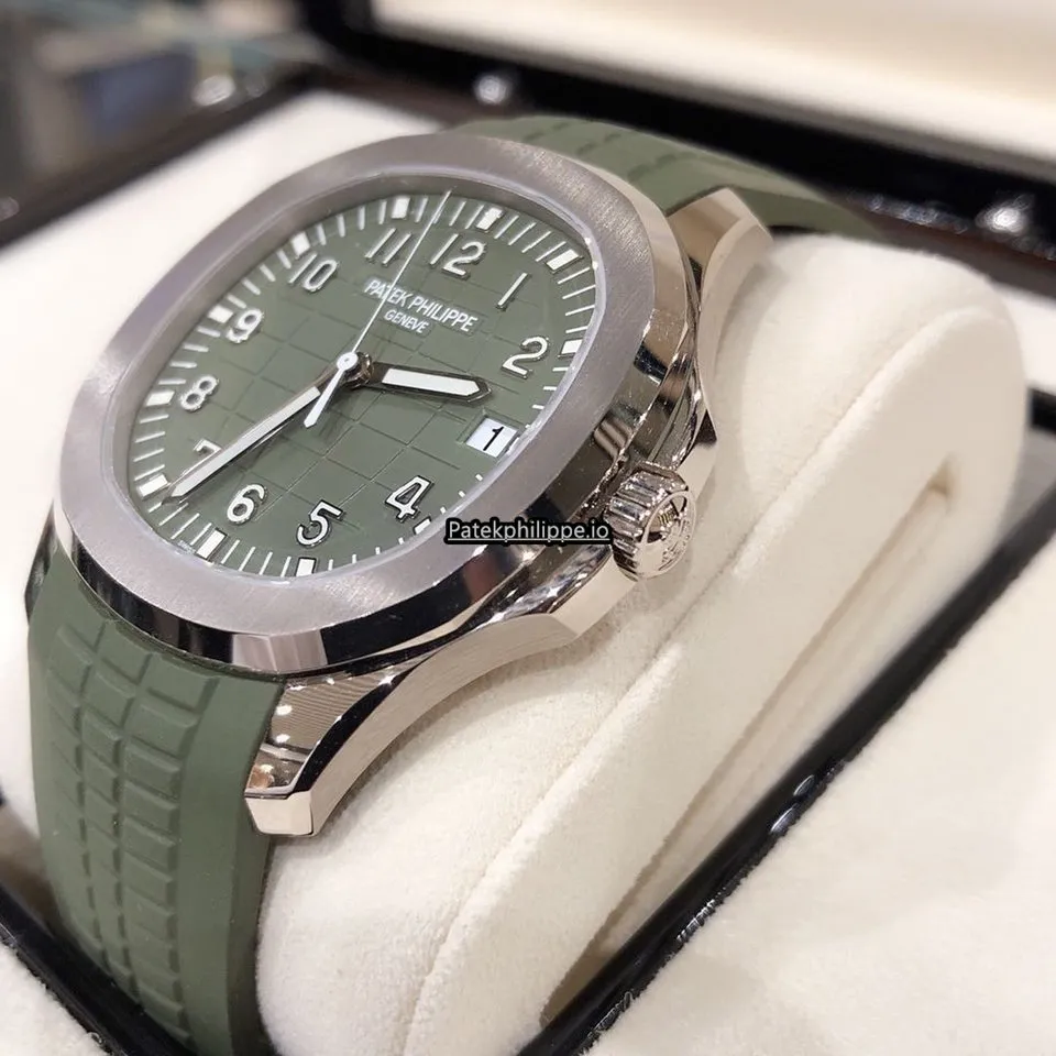 Alternative view of Patek Philippe Aquanaut 5168g-010 42.2MM White Gold Case Automatic