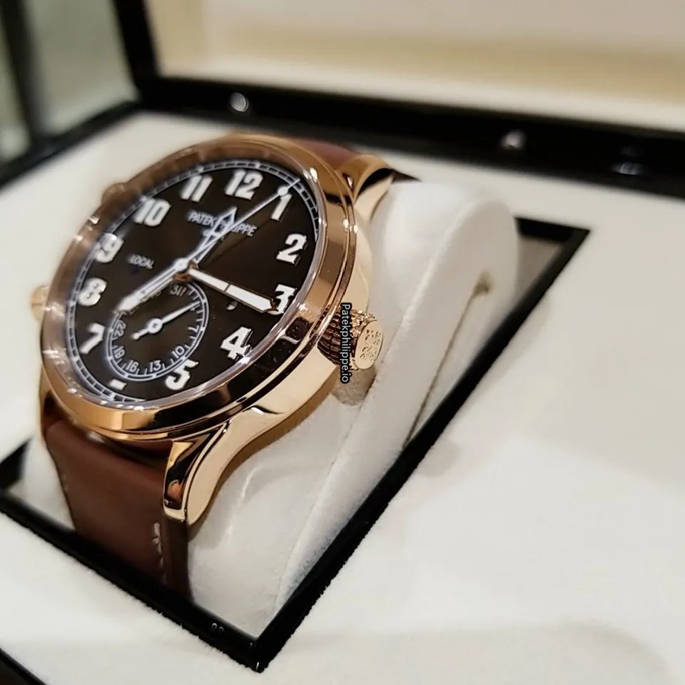 Alternative view of Patek Philippe Travel Time 5524r-001 42MM Rose Gold Case Automatic