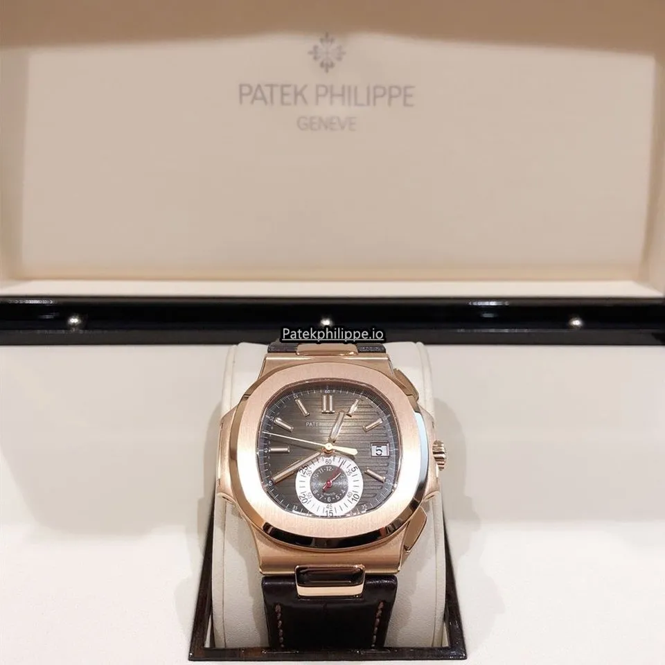 Patek Philippe Nautilus 5980r-001 40.5MM Rose Gold Case Automatic