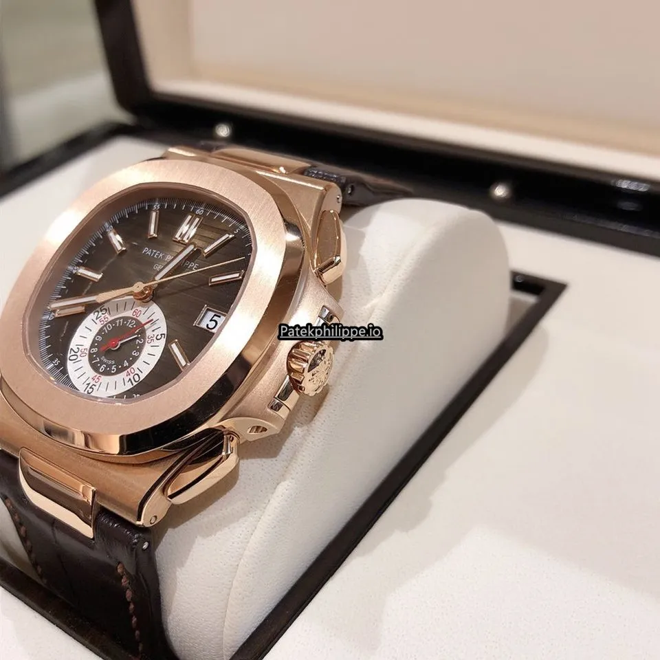 Alternative view of Patek Philippe Nautilus 5980r-001 40.5MM Rose Gold Case Automatic