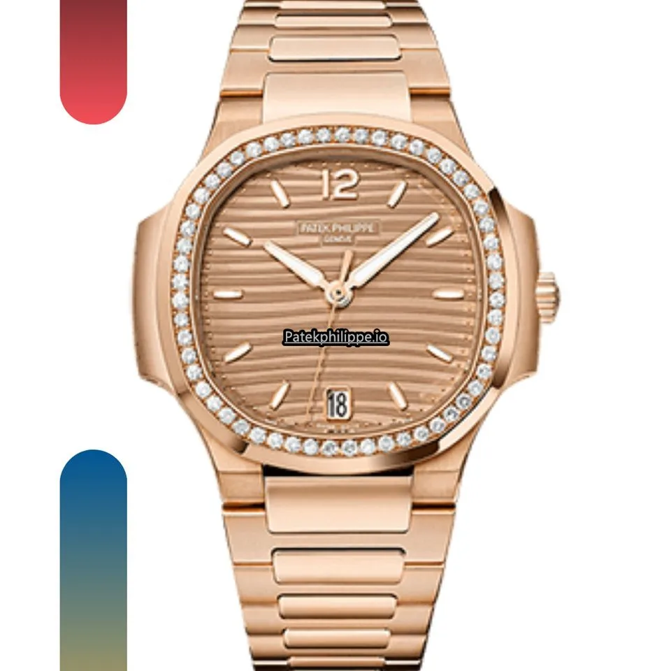 Patek Philippe Nautilus 7118/1200r-010 35.2MM Rose Gold Case Automatic