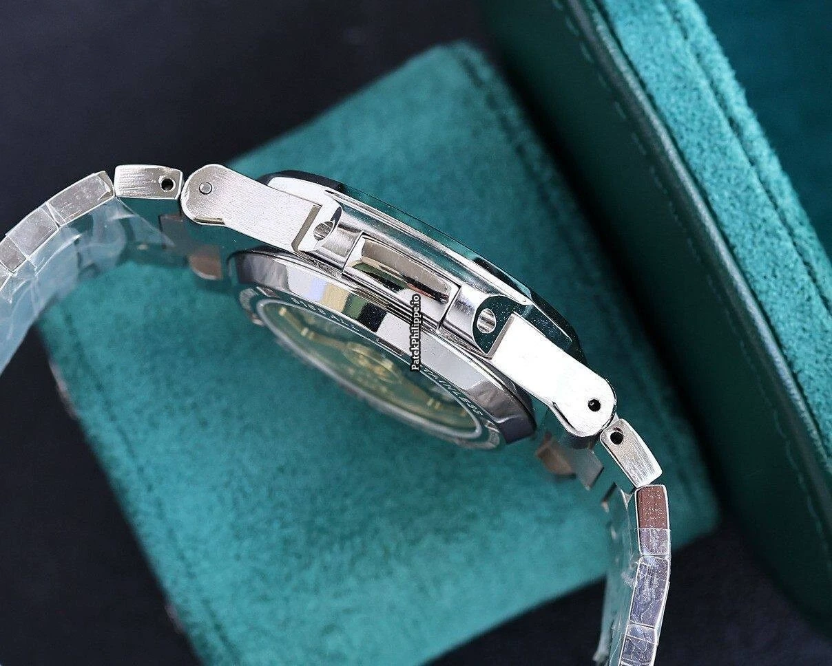 Patek Philippe Nautilus 5711 Full Diamond Blue Sapphire Bezel Super Clone 324 Movement 40MM - Image 8