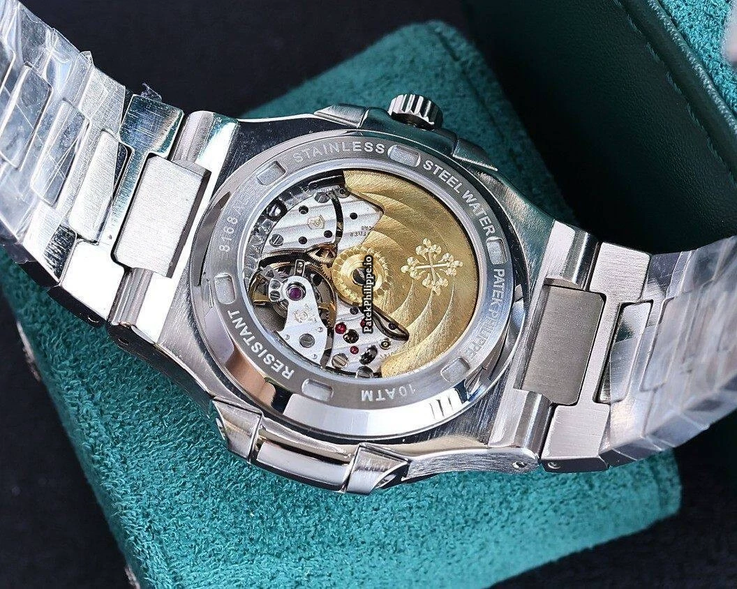 Patek Philippe Nautilus 5711 Full Diamond Blue Sapphire Bezel Super Clone 324 Movement 40MM - Image 9