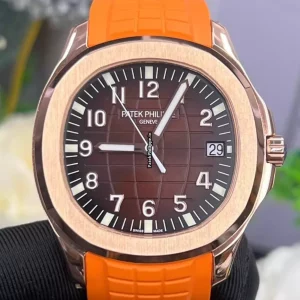 Patek Philippe Aquanaut 5167R Rose Gold Grenade Orange Rubber Strap 40mm