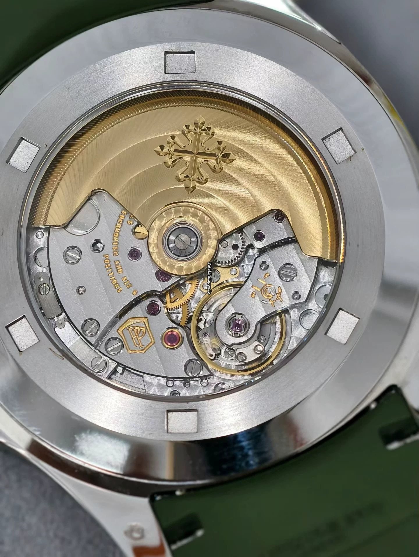 Aquanaut Green Grenade 42mm White Gold Plated Automatic 324 SC Decorated Movement - Image 9