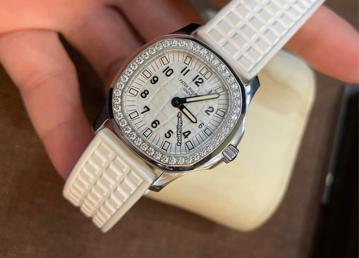 Aquanaut Luce 5067A White Dial Diamond Steel Quartz Ladies Watch - Image 6