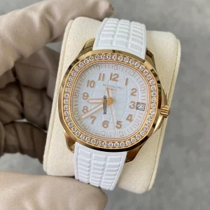 Aquanaut Luce 5268/200R Grenade Rose Gold Diamond White Dial Automatic Watch