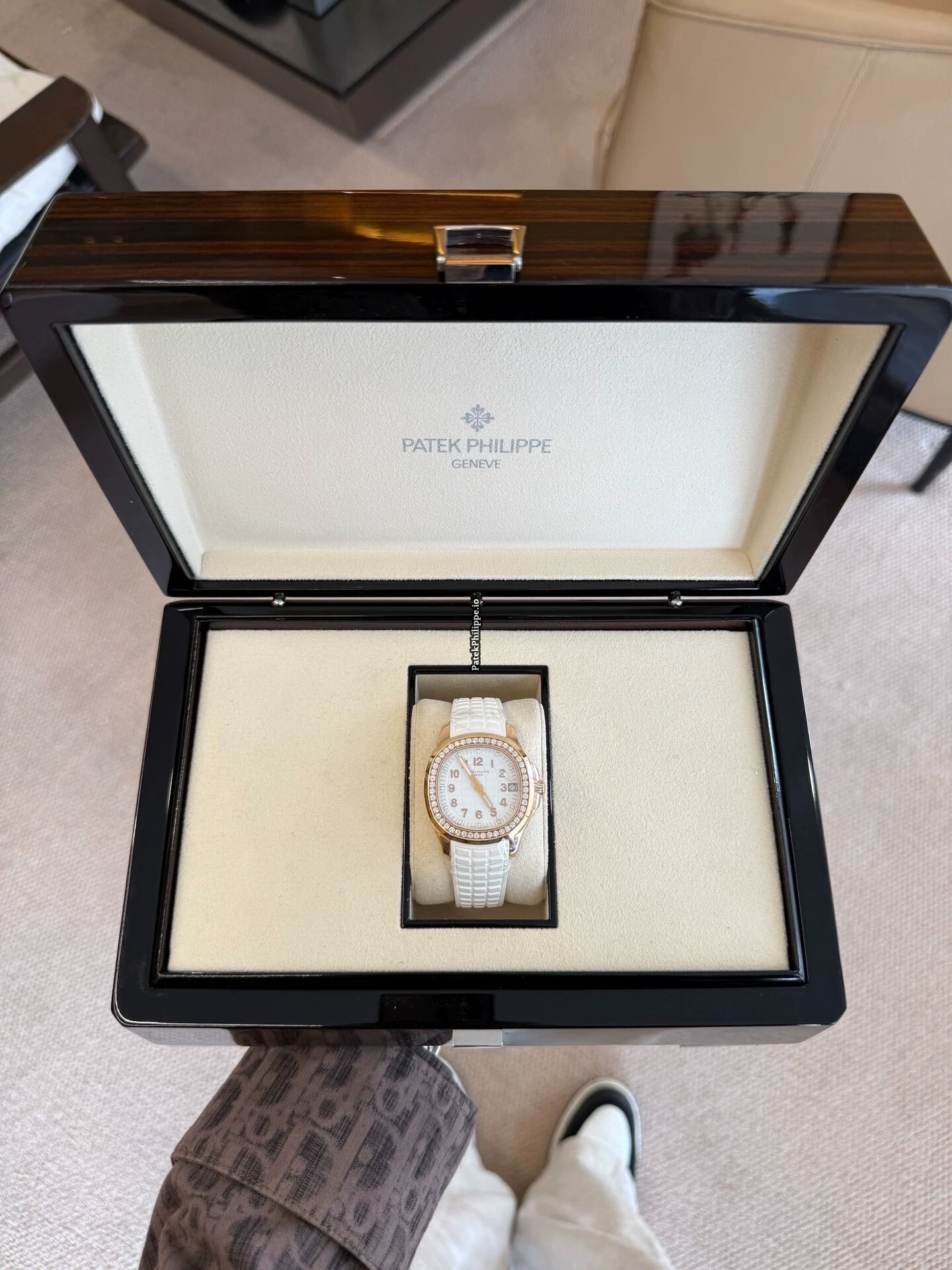 Aquanaut Luce 5268/200R Grenade Rose Gold Diamond White Dial Automatic Watch - Image 10