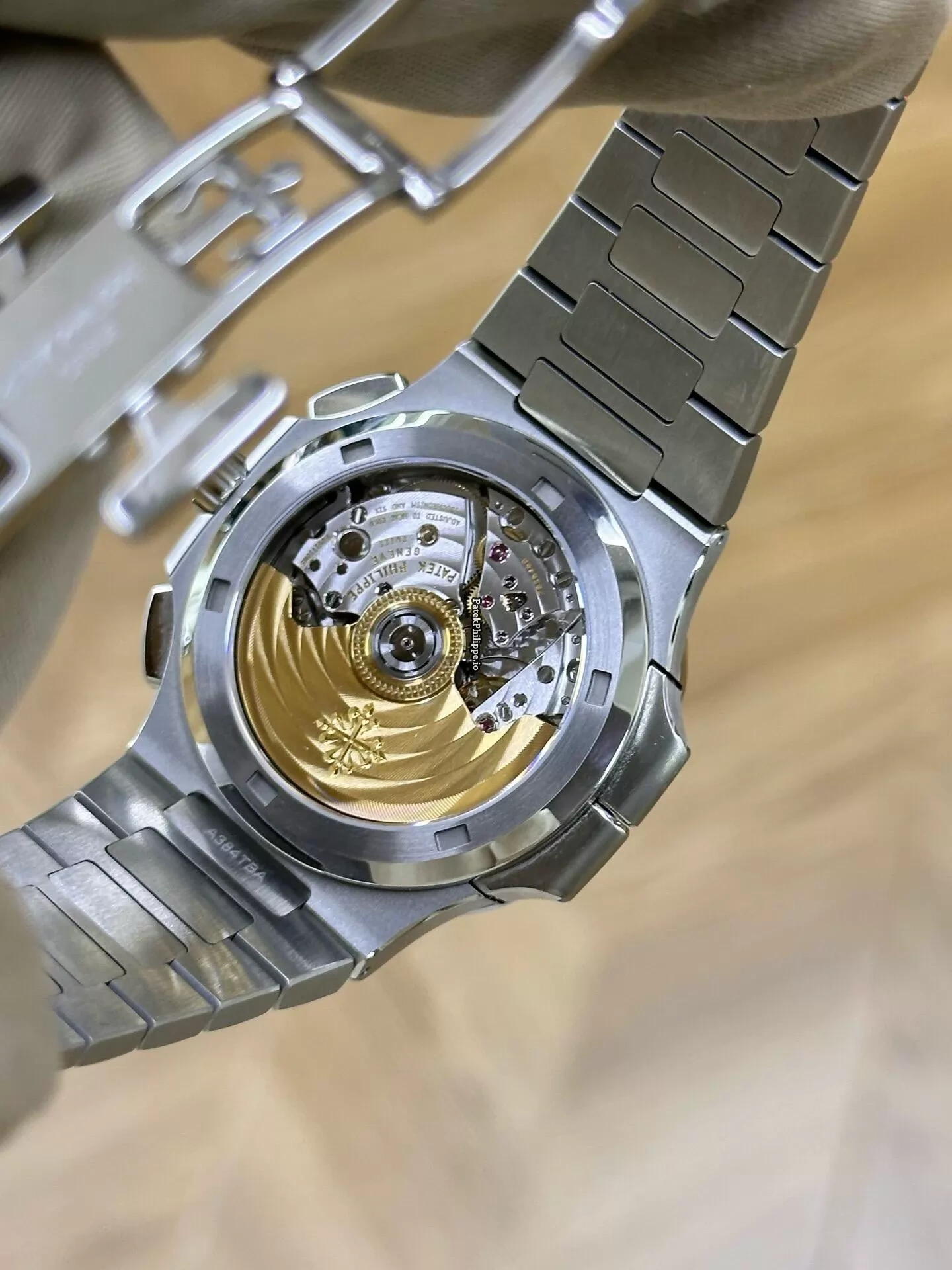 Patek Philippe Nautilus 5990 1A Steel King SW Blue Dial Custom Polished Hands Flyback Chronograph - Image 7