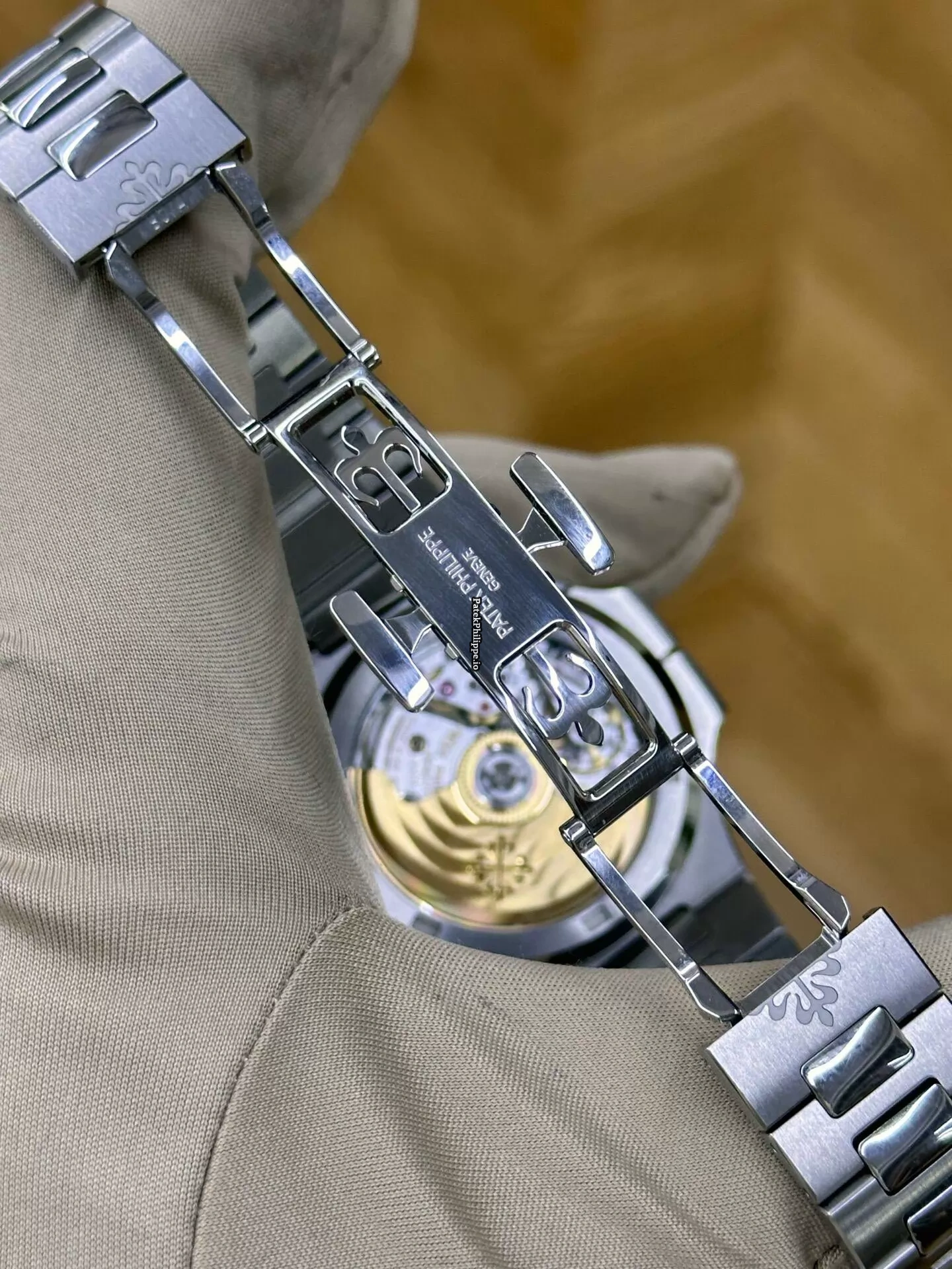 Patek Philippe Nautilus 5990 1A Steel King SW Blue Dial Custom Polished Hands Flyback Chronograph - Image 8